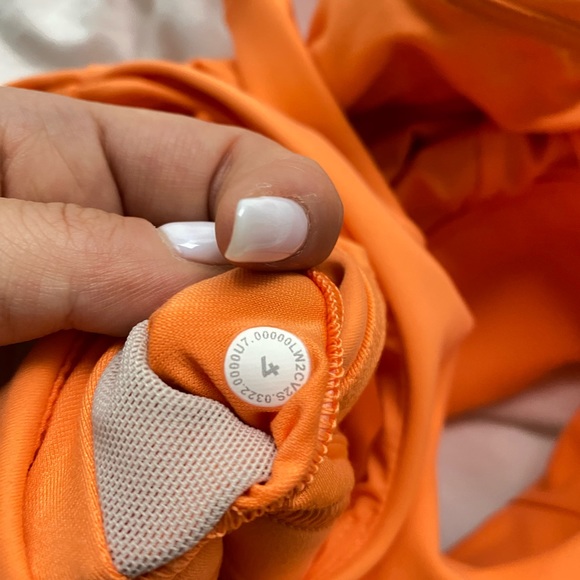 Lululemon Wunder Train Longline Bra Medium Support, C/D Cup- Orange Frappe - Picture 3 of 4